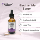 LiviSimple︳5% 煙酰胺（維生素 B3）抗皺護膚精華素 5% Niacinamide (Vitamin B3) Facial Serum︳有機成分︳加拿大製造