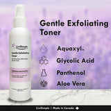 LiviSimple︳溫和去死皮爽膚水 Gentle Exfoliating Toner︳高達 70% 有機成分︳加拿大製造