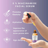 LiviSimple︳5% 煙酰胺（維生素 B3）抗皺護膚精華素 5% Niacinamide (Vitamin B3) Facial Serum︳有機成分︳加拿大製造