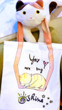 刺繡熟睡黃貓帆布托特包My Sunshine Embroidery Canvas Tote Bag Yellow Cat