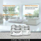 LiviSimple ︳視黃醇逆齡保濕霜 Retinol Anti-Aging Moisturizer ︳有機成分 ︳加拿大製造