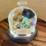 SakuraStore | 手工皮革花藝發光擺設山茶花 (黃及紫藍)