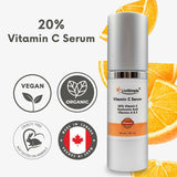 LiviSimple ︳20%維生素 C 精華素 ~ 真空瓶裝 Vitamin C Serum ~ Airless︳有機成分︳加拿大製造