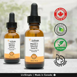 LiviSimple︳維他命 C 補骨脂酚面部護理油 Vitamin C Bakuchiol Facial Oil︳有機成分︳加拿大製造