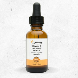 LiviSimple︳維他命 C 補骨脂酚面部護理油 Vitamin C Bakuchiol Facial Oil︳有機成分︳加拿大製造
