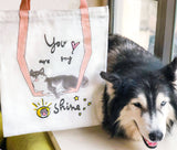 刺繡熟睡黑柴犬帆布托特包My Sunshine Embroidery Canvas Tote Bag Black Dog
