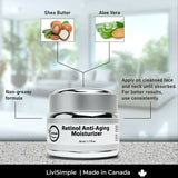 LiviSimple ︳視黃醇逆齡保濕霜 Retinol Anti-Aging Moisturizer ︳有機成分 ︳加拿大製造