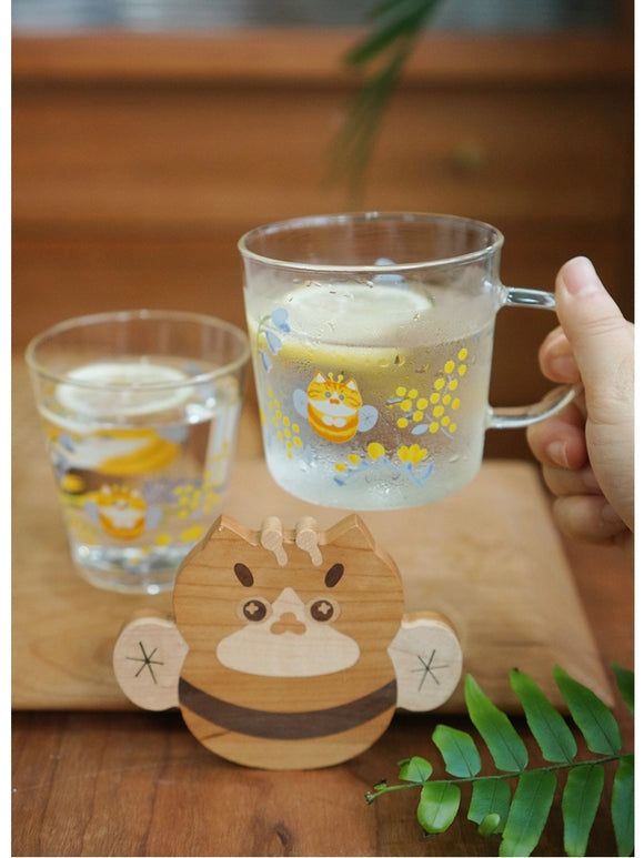 MEWJI｜原創小咪蜂插畫玻璃杯