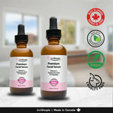 LiviSimple︳高級面部精華素 Premium Facial Serum︳高達 70% 有機成分︳加拿大製造