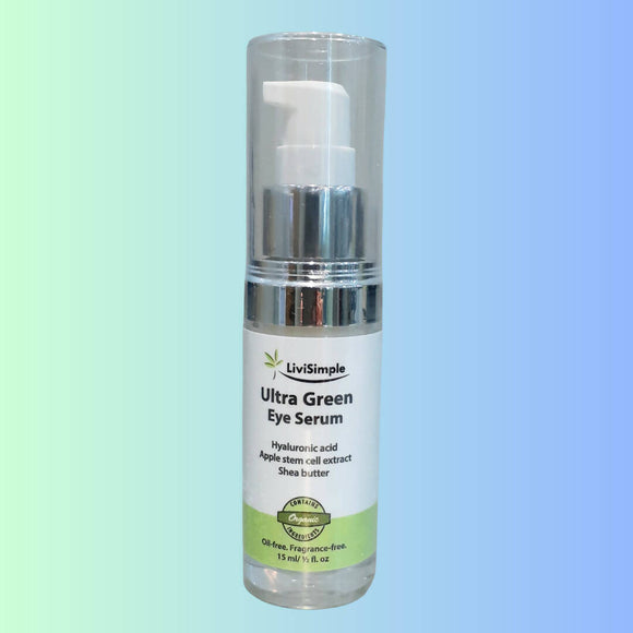 LiviSimple︳極緻眼部精華素 Ultra Green Eye Serum︳高達 70% 有機成分︳加拿大製造