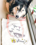 刺繡熟睡黑柴犬帆布托特包My Sunshine Embroidery Canvas Tote Bag Black Dog